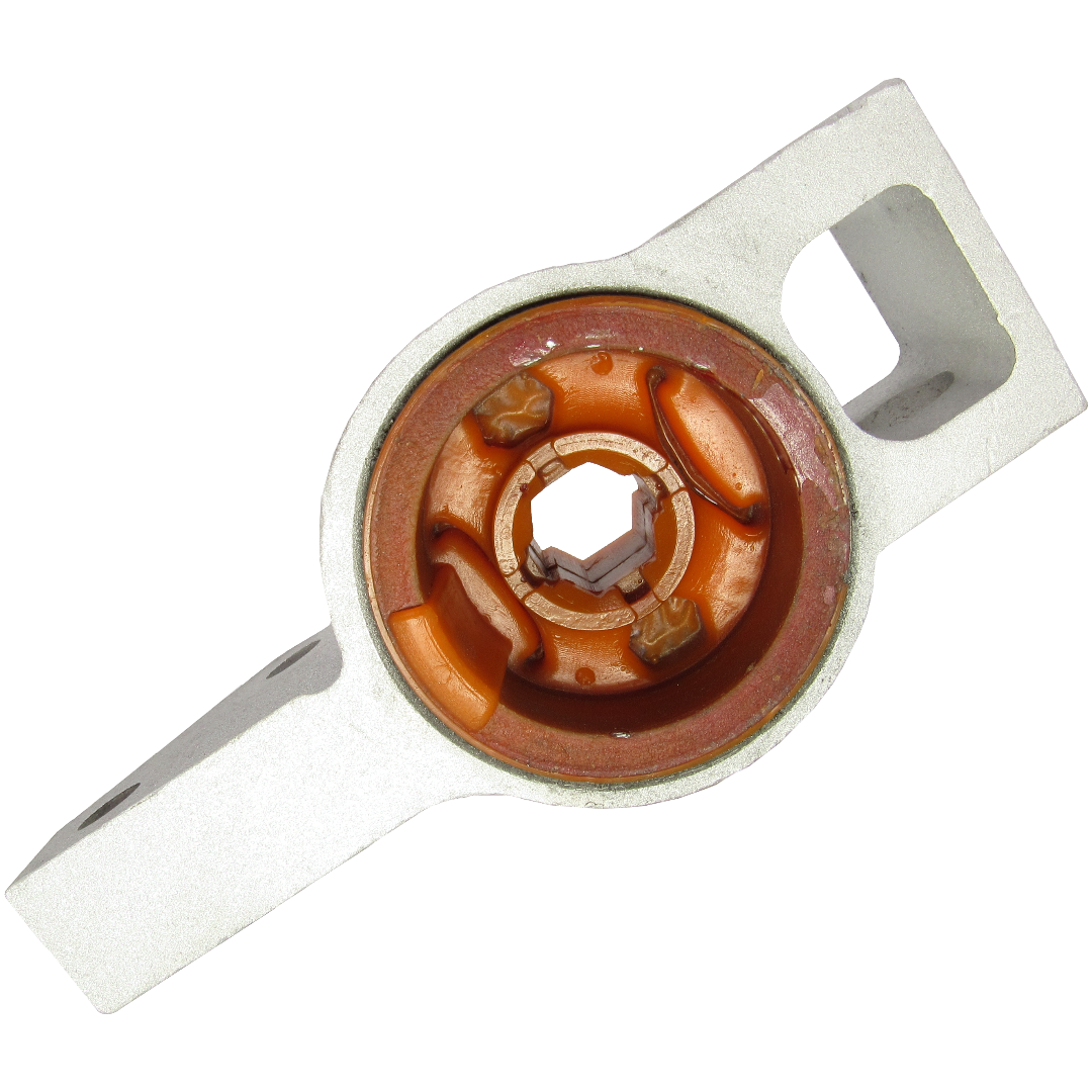 Поліуретановий сайлентблок переднього важеля задній Volkswagen Caddy 2004-2015 лівий В КРОНШТЕЙНІ