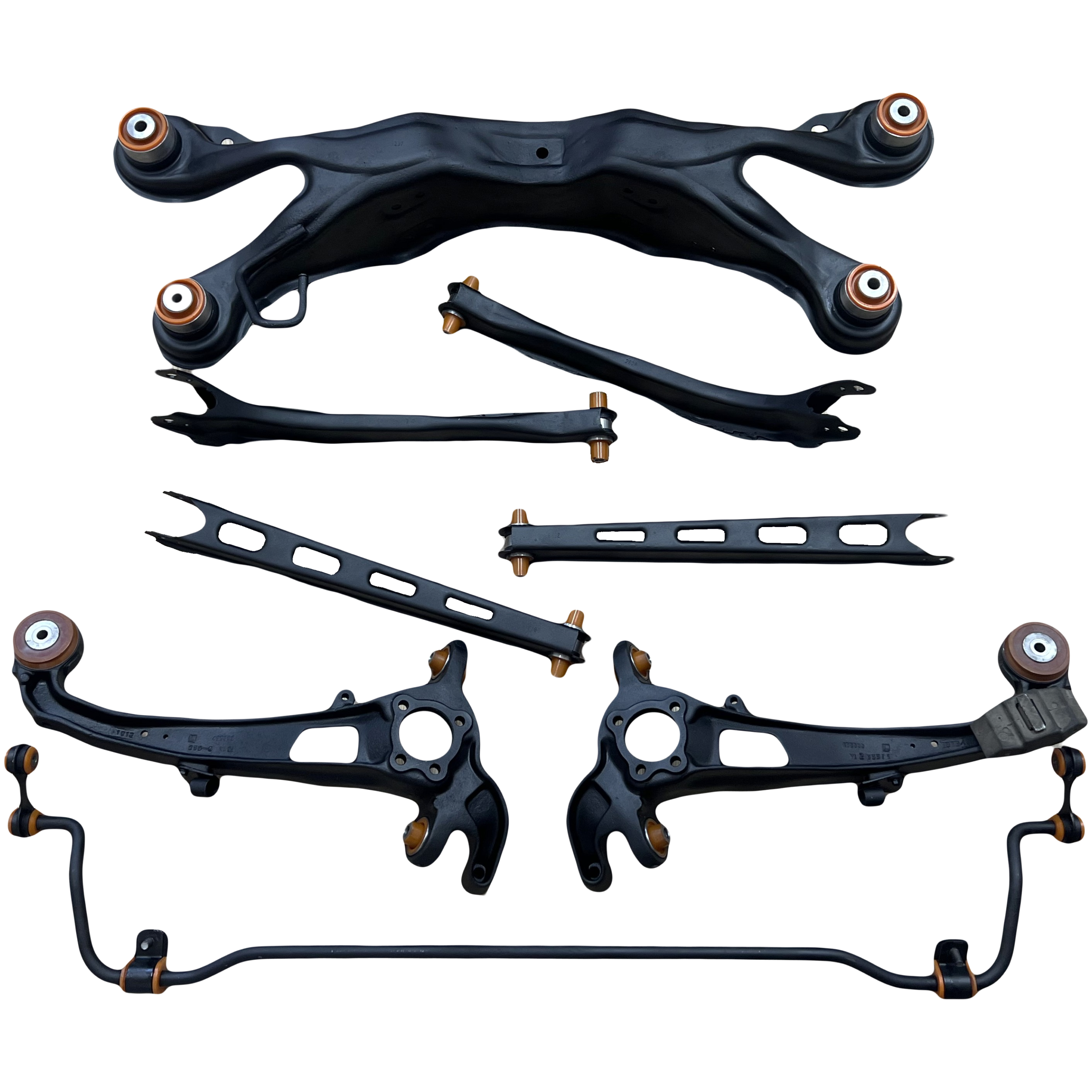 Задня підвіска Saab 9-5 B 1997-2010 Послуга з піскостуйного очищення, покриття фарбою та перепресування сайлентблоків (Сайлентблоки в ціну не входять)