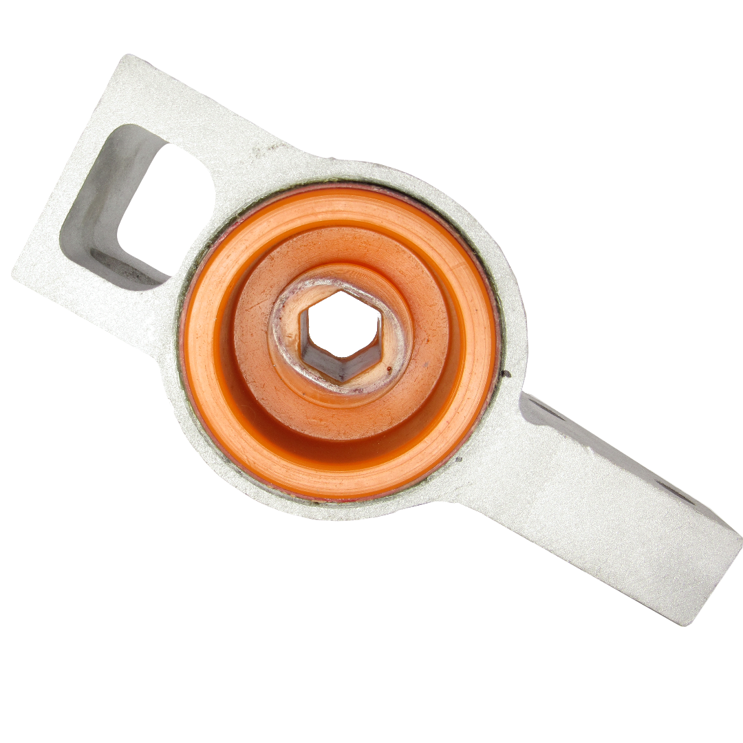 Поліуретановий сайлентблок переднього важеля задній Volkswagen Caddy 2004-2015 правий В КРОНШТЕЙНІ Цільнолитий