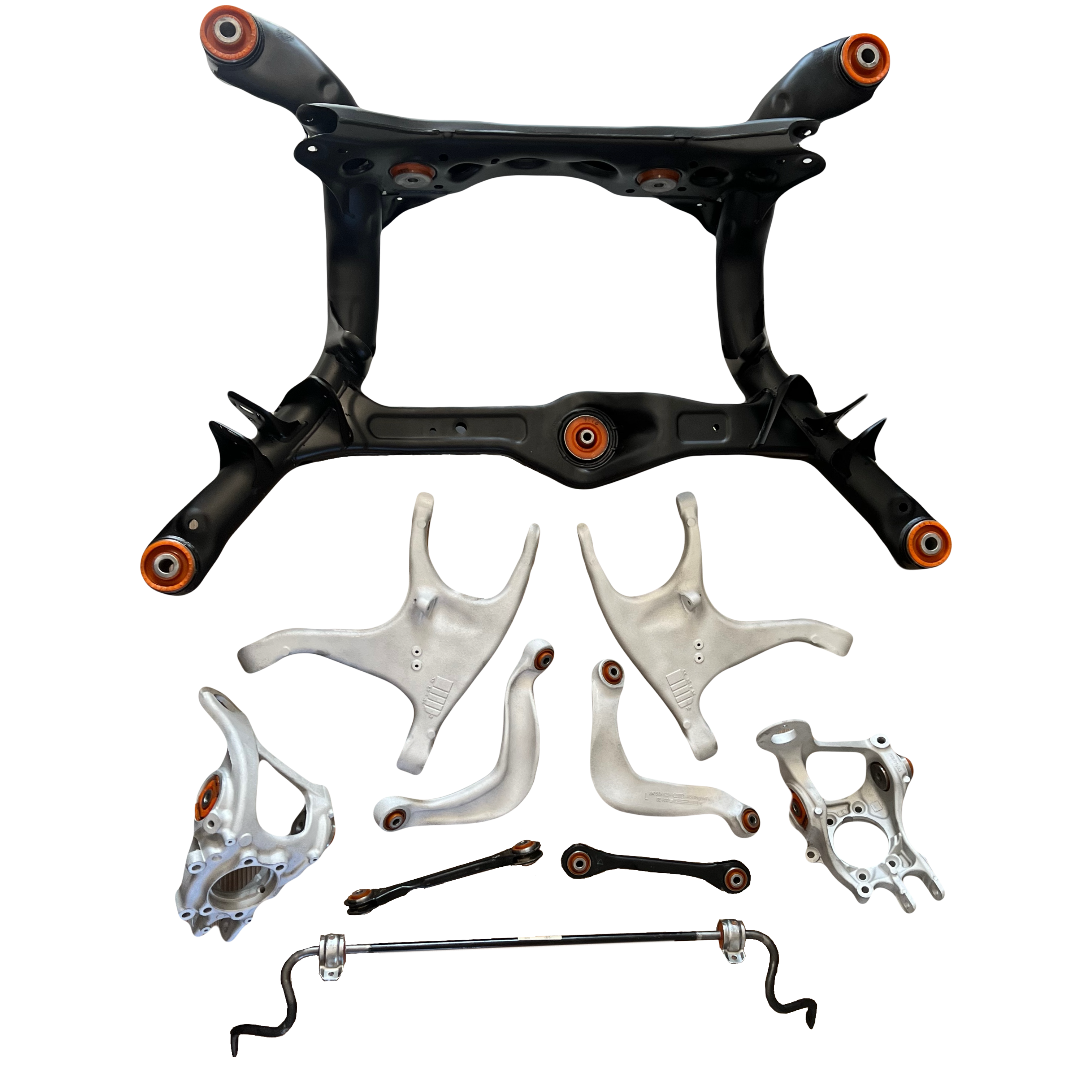 Car rear suspension Audi A4 2007-2015 Service for sandblasting, powder painting and re-pressing of the bushing (Bushing is not included in the price)